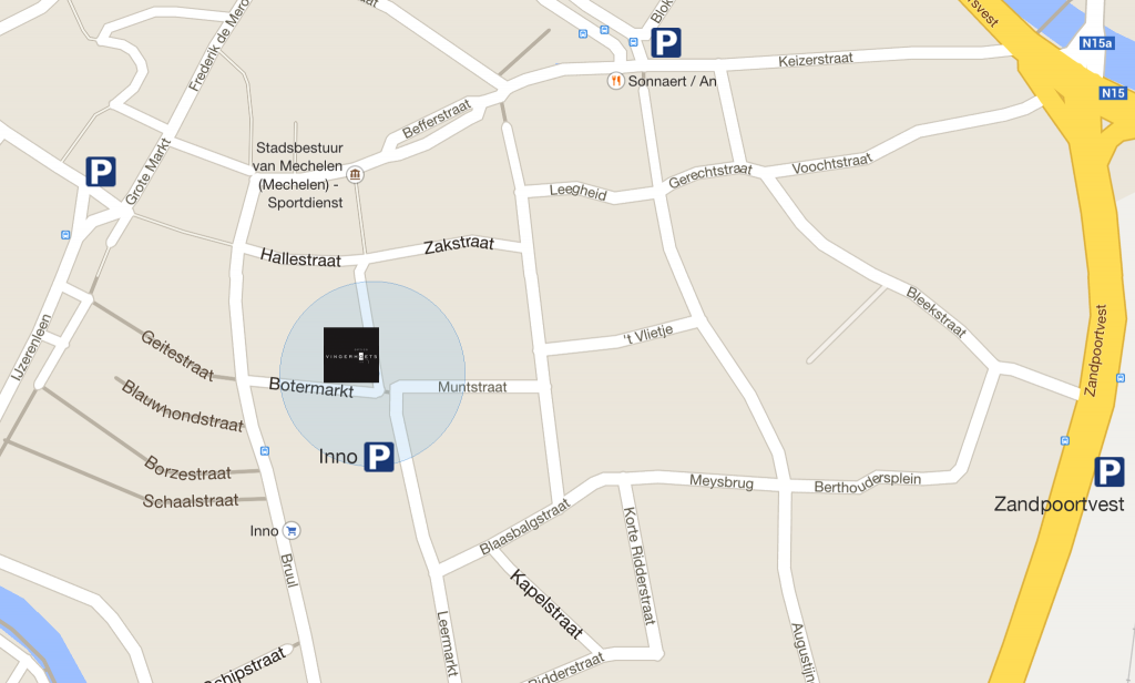 Map parking Mechelen